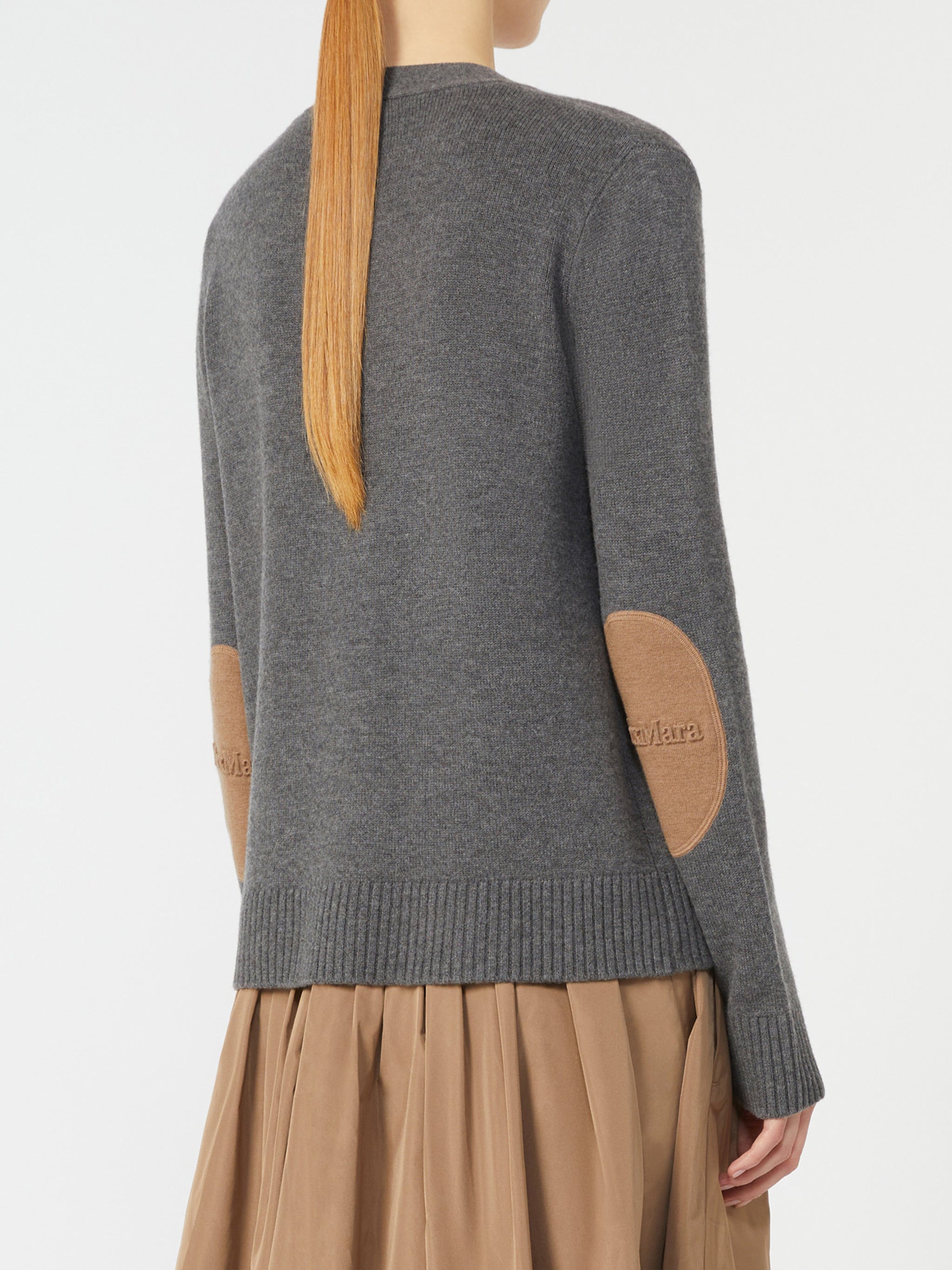 S MAX MARA Relaxed Fit Wool Cardigan with V-Neck - Size M