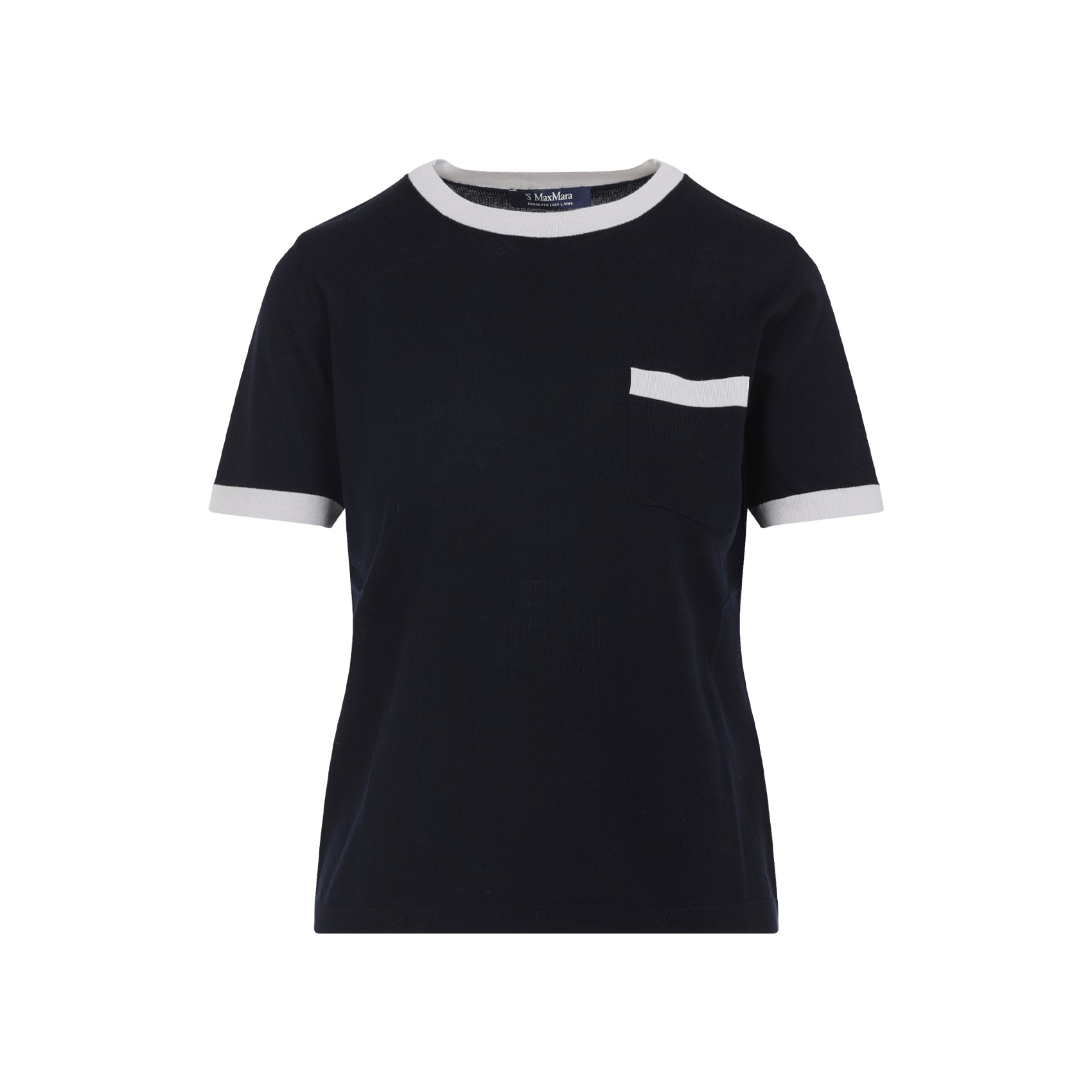 S MAX MARA Bicolor Knit T-Shirt