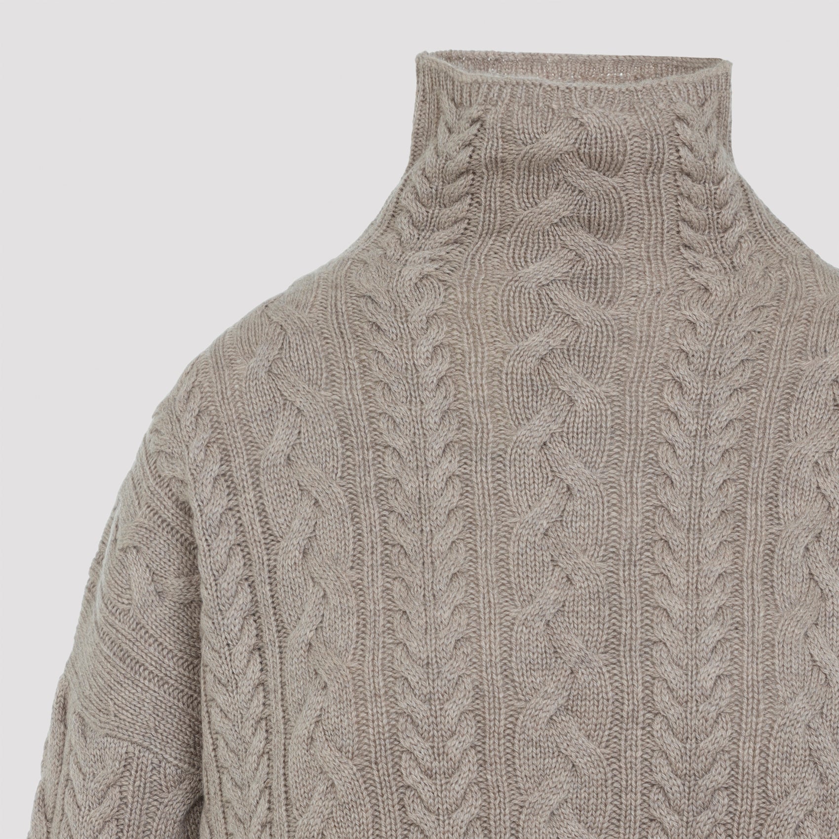 MAX MARA Genova Turtle Treccia Knit Sweater