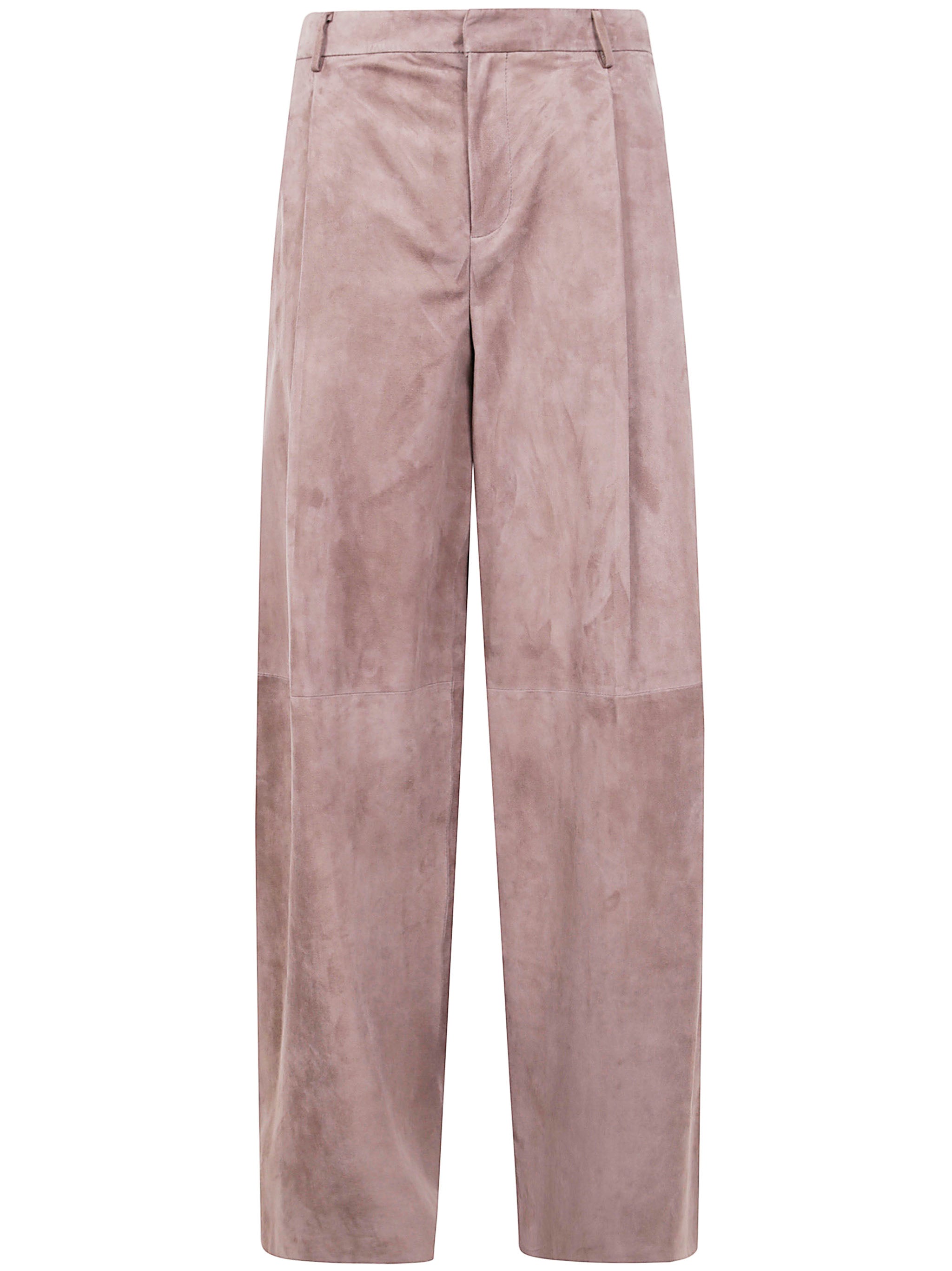 MAX MARA S Double Pieced Suede Trousers