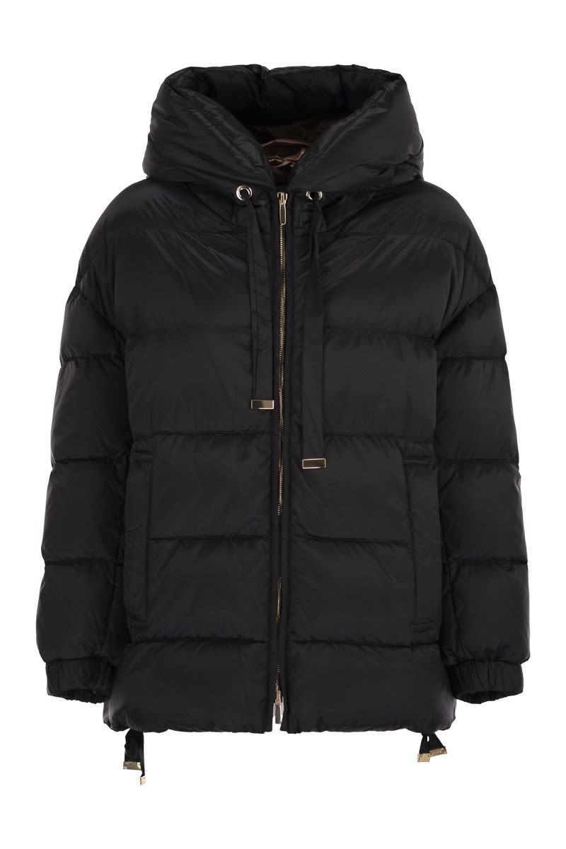 MAX MARA THE CUBE Water-Repellent Taffeta Down Jacket with Hood - Regular Fit