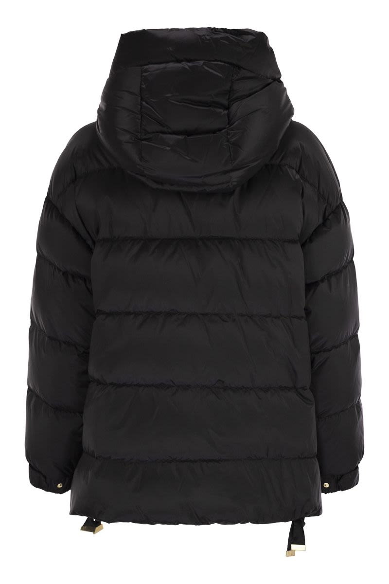 MAX MARA THE CUBE Water-Repellent Taffeta Down Jacket with Hood - Regular Fit