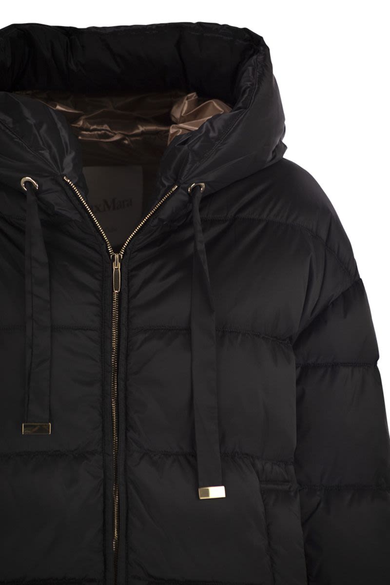 MAX MARA THE CUBE Water-Repellent Taffeta Down Jacket with Hood - Regular Fit