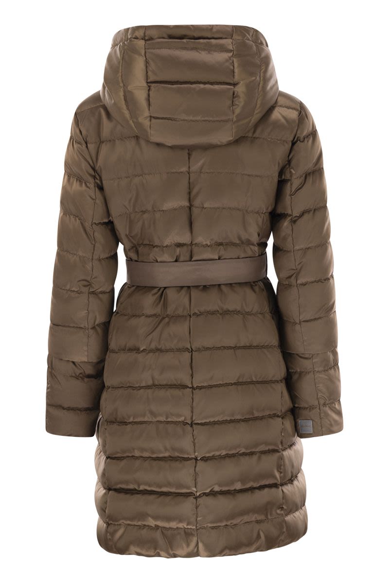 MAX MARA THE CUBE Reversible Midi Down Jacket in Water-Repellent Satin