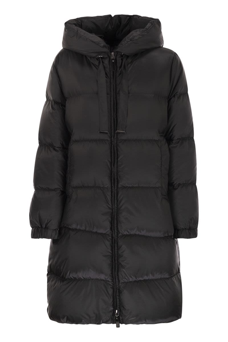 MAX MARA THE CUBE MIDI Down Jacket in Water-Repellent Canvas