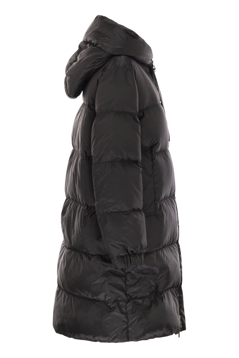 MAX MARA THE CUBE MIDI Down Jacket in Water-Repellent Canvas