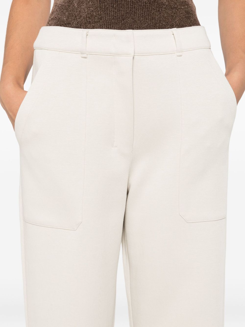 S MAX MARA Women's Straight Leg Trousers with Pocket Details