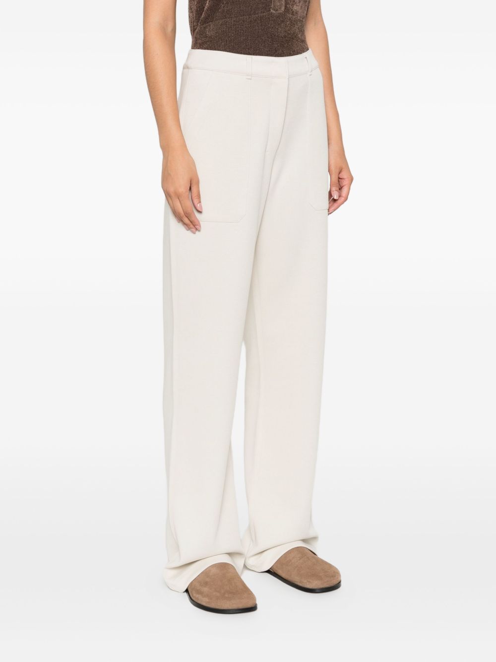 S MAX MARA Women's Straight Leg Trousers with Pocket Details