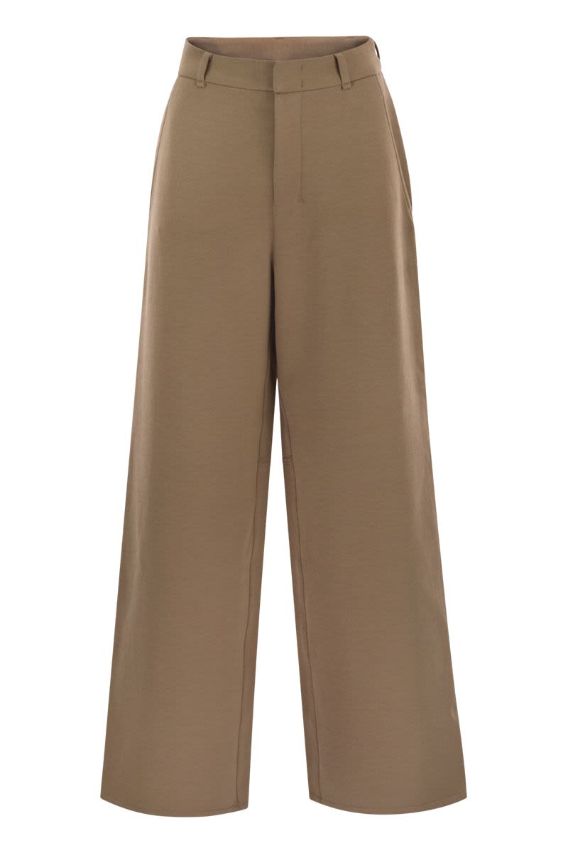 S MAX MARA Elevated Technical Cotton T-Shirt Trousers - Size M