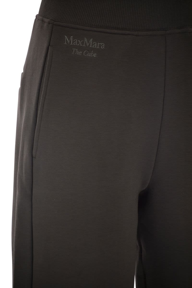 S MAX MARA Soft-Fit Cotton Trousers with Logo - Women's