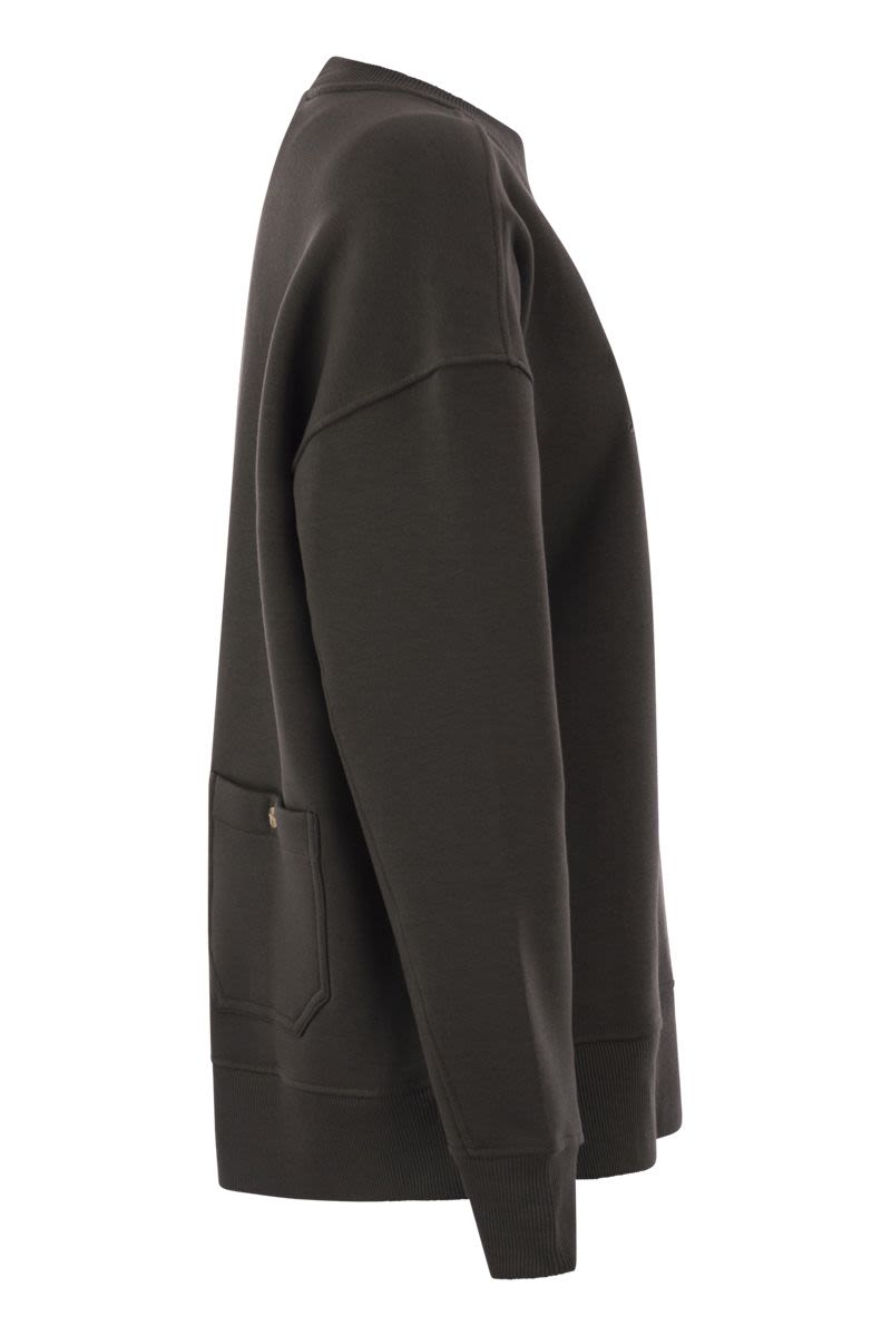 S MAX MARA Brushed Cotton Logo Sweatshirt