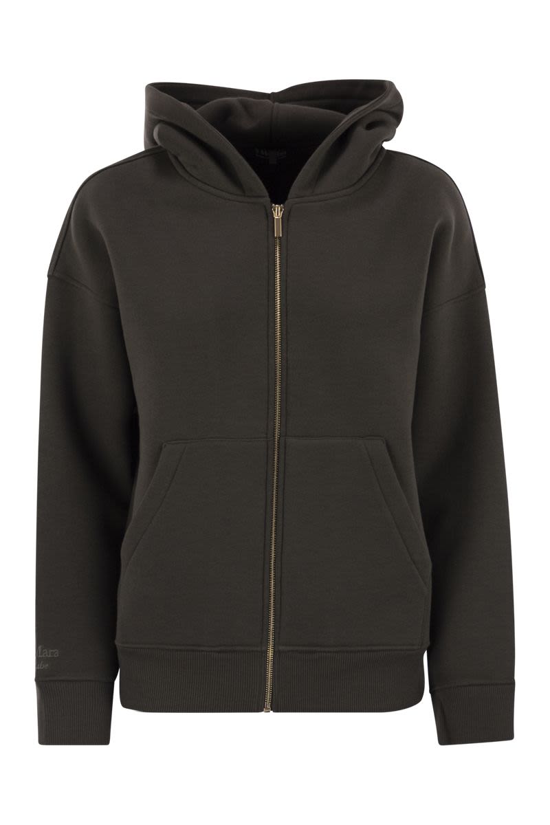 S MAX MARA Women's Brushed Cotton T-Shirt Hoodie