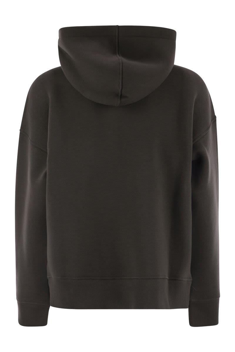 S MAX MARA Women's Brushed Cotton T-Shirt Hoodie