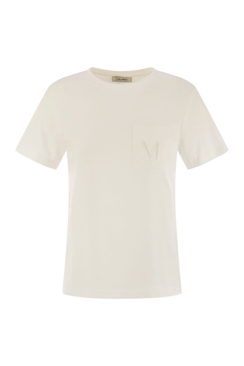 S MAX MARA Soft Cotton T-Shirt with Pocket - FW25 Edition