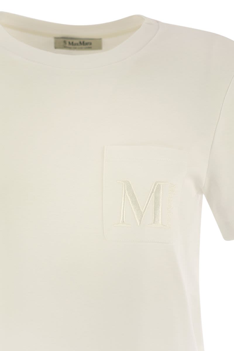 S MAX MARA Soft Cotton T-Shirt with Pocket - FW25 Edition