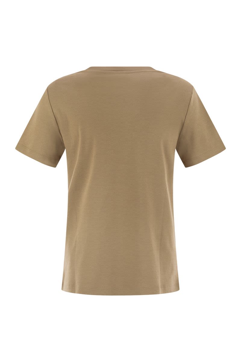 S MAX MARA Classic Cotton T-Shirt with Pocket - Women's Short Sleeve