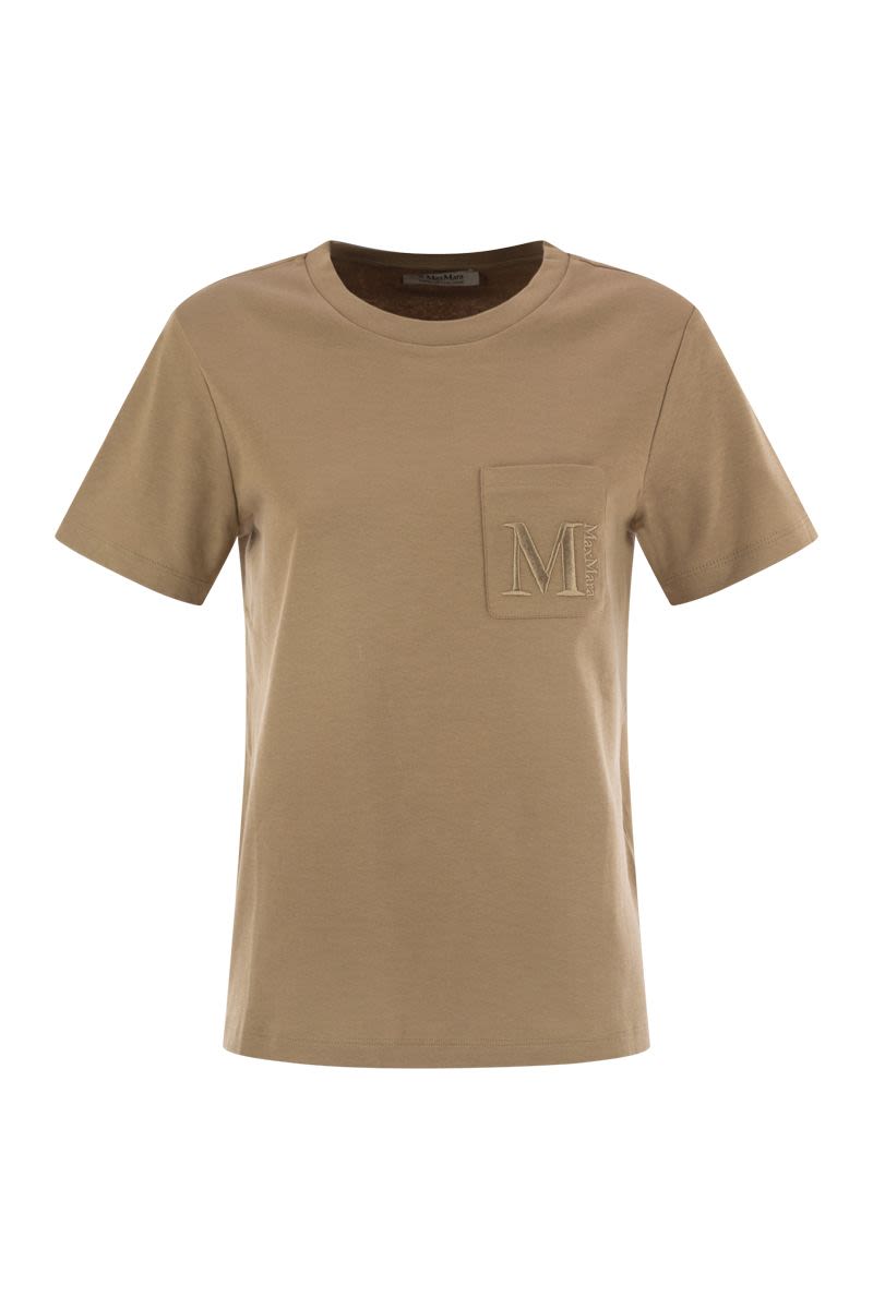 S MAX MARA Classic Cotton T-Shirt with Pocket - Women's Short Sleeve