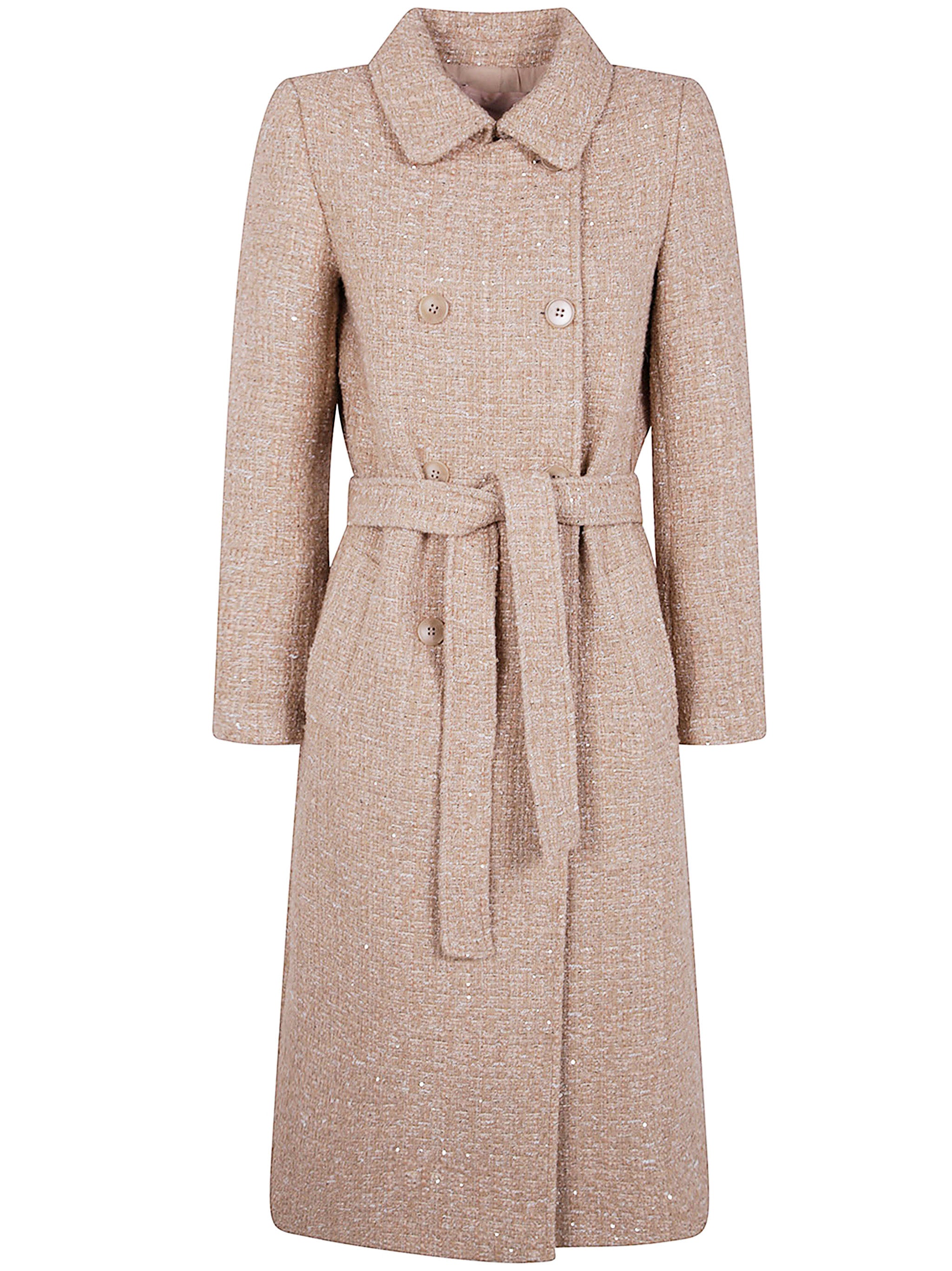 TWIN-SET Boucle Loop Jacket with Belt