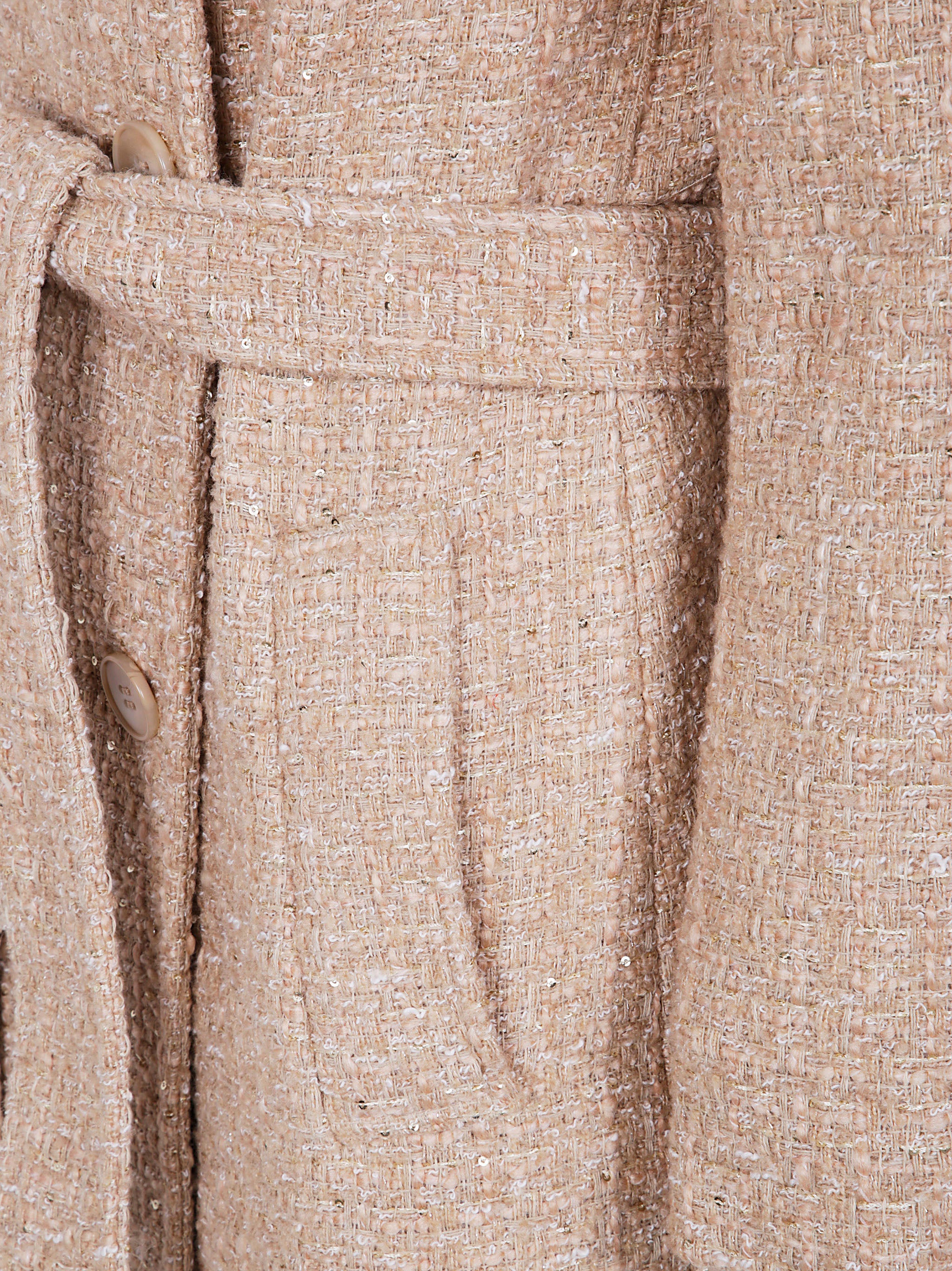 TWIN-SET Boucle Loop Jacket with Belt