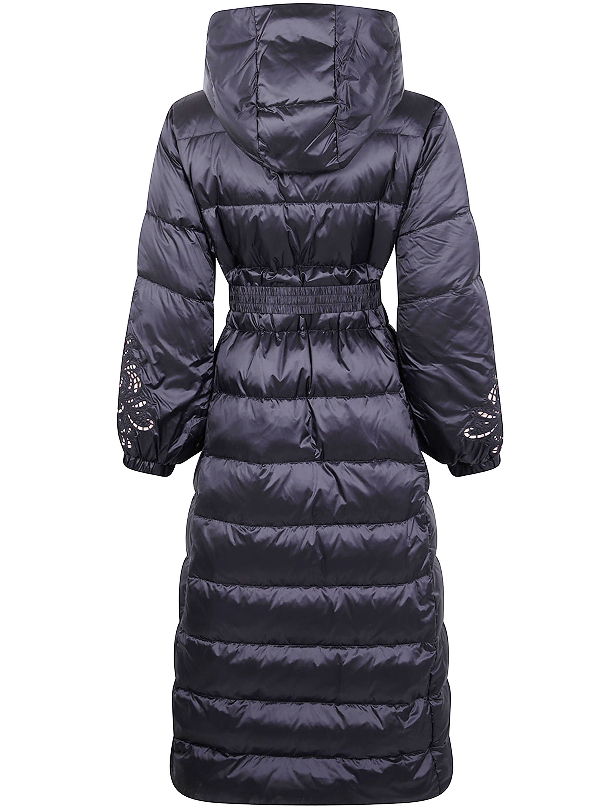 TWIN-SET Long Padded Outerwear with Belt
