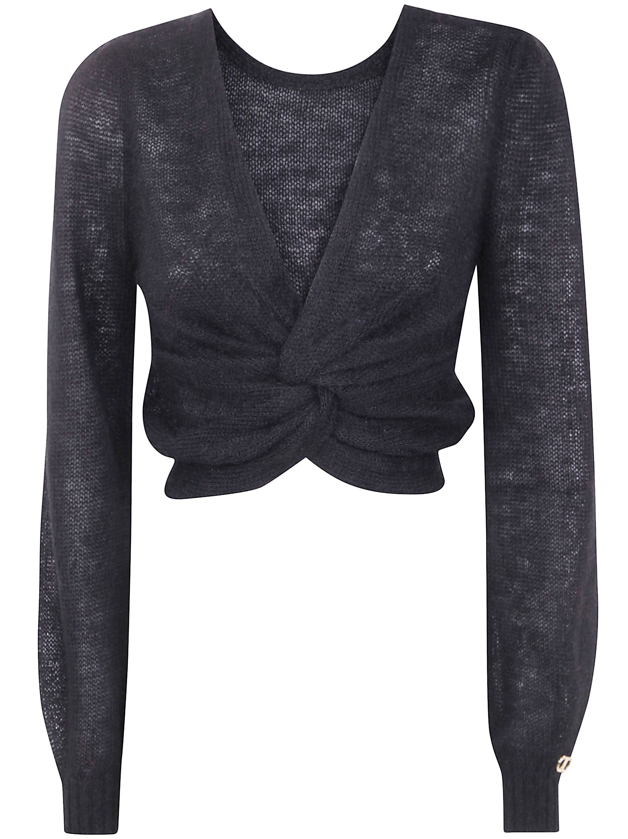 TWIN-SET Long Sleeve Knit Sweater