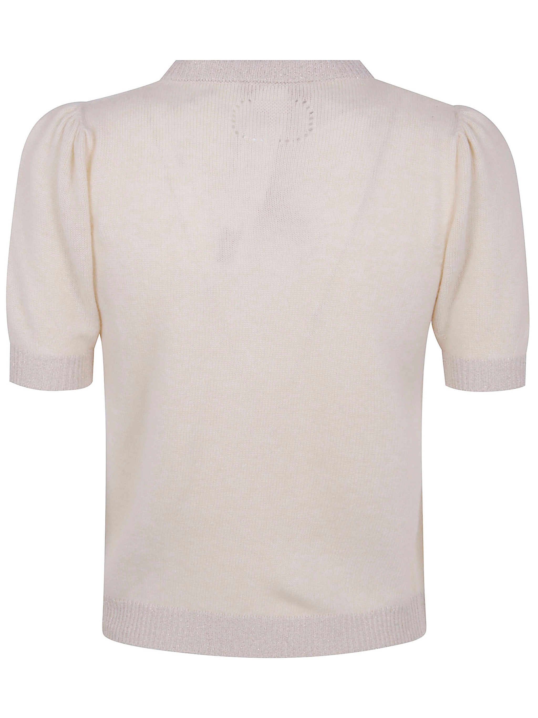 TWIN-SET Metallic Round Neck Sweater for Women