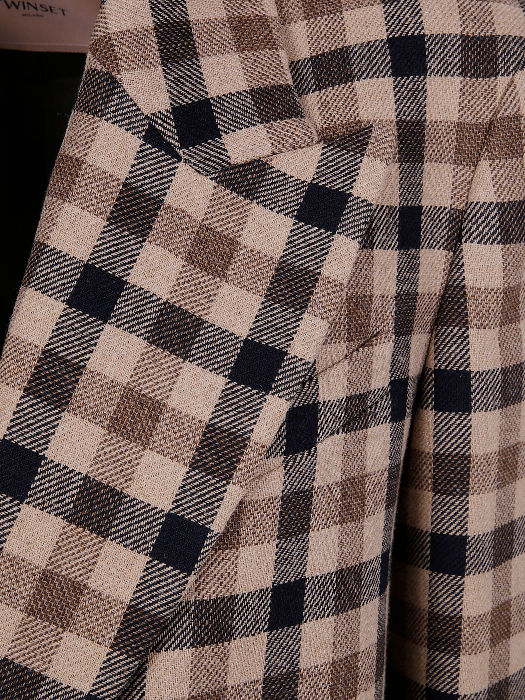 TWIN-SET Classic Check Jacket for Women - Fall/Winter 2025
