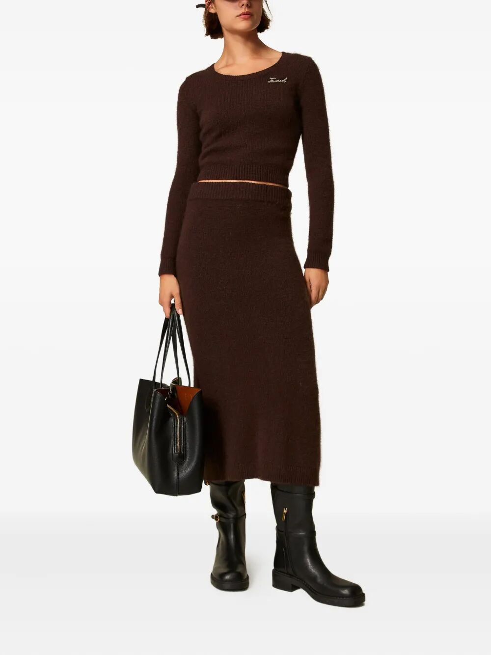 TWIN-SET Chic Midi Skirt for Women