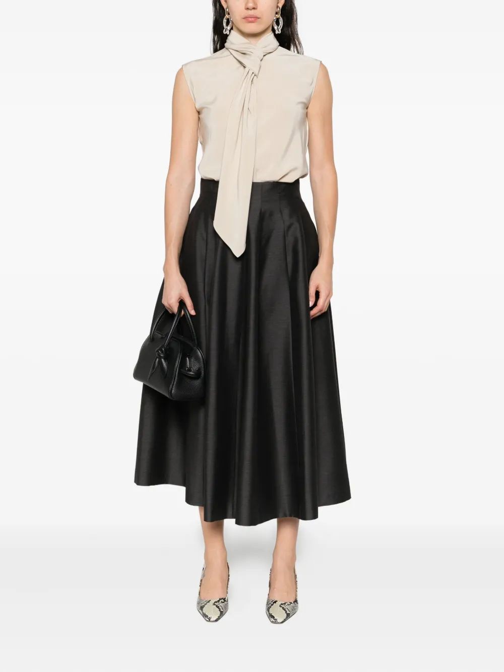 ALBERTA FERRETI Elegant Silk Skirt for Women - Fall/Winter 2025