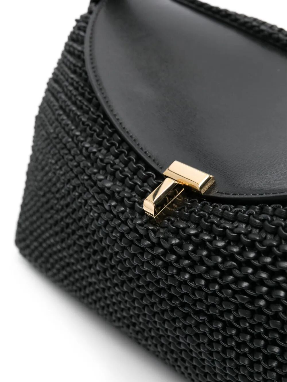 TOTEME Woven Leather Top Handle Handbag