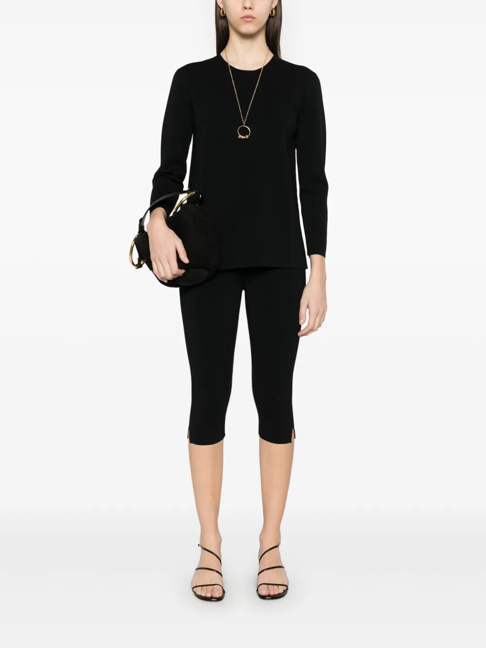 TOTEME Compact Knit Capri Trousers - Women's SS25