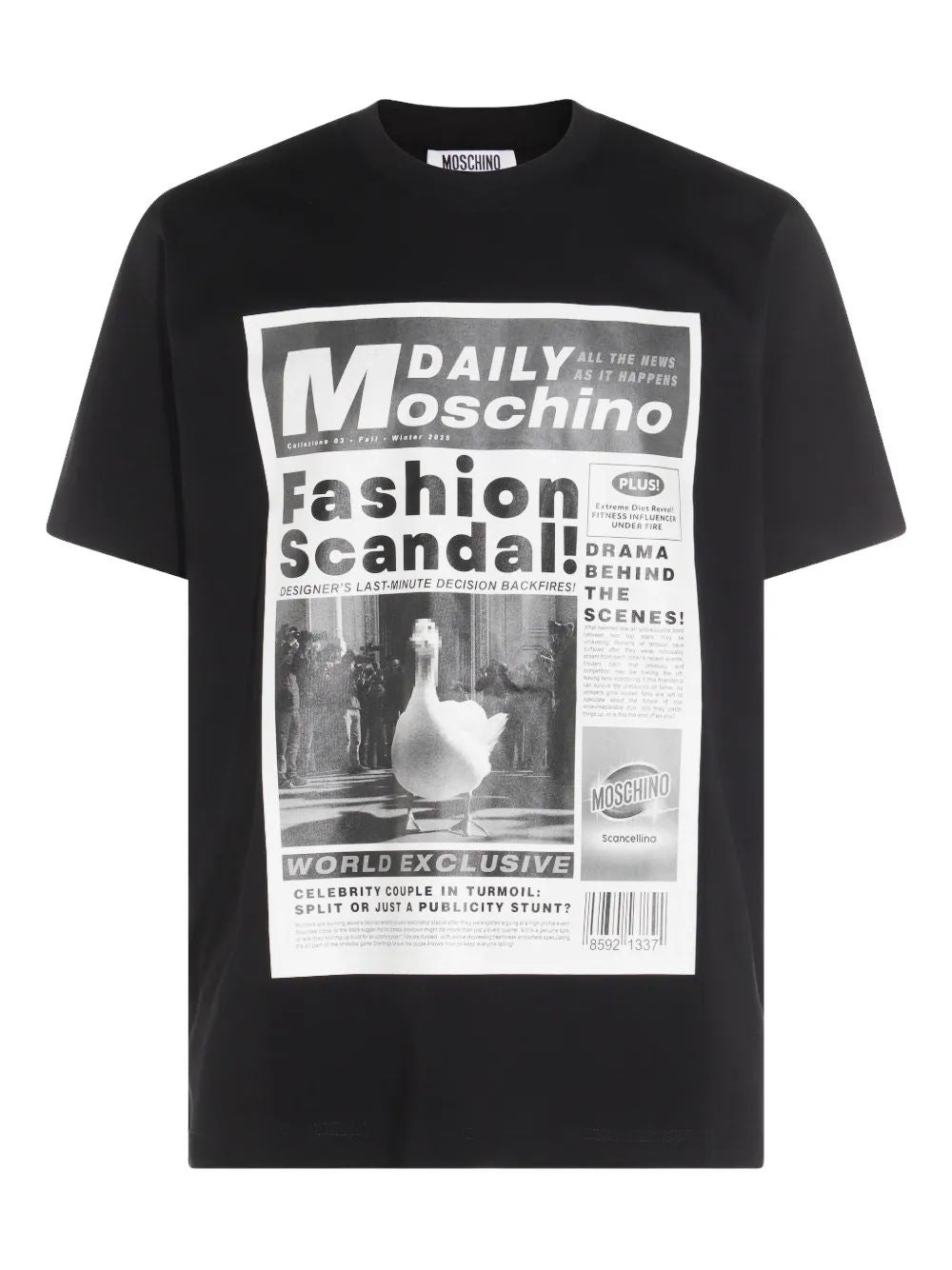 MOSCHINO COUTURE Newspaper-Print T-Shirt
