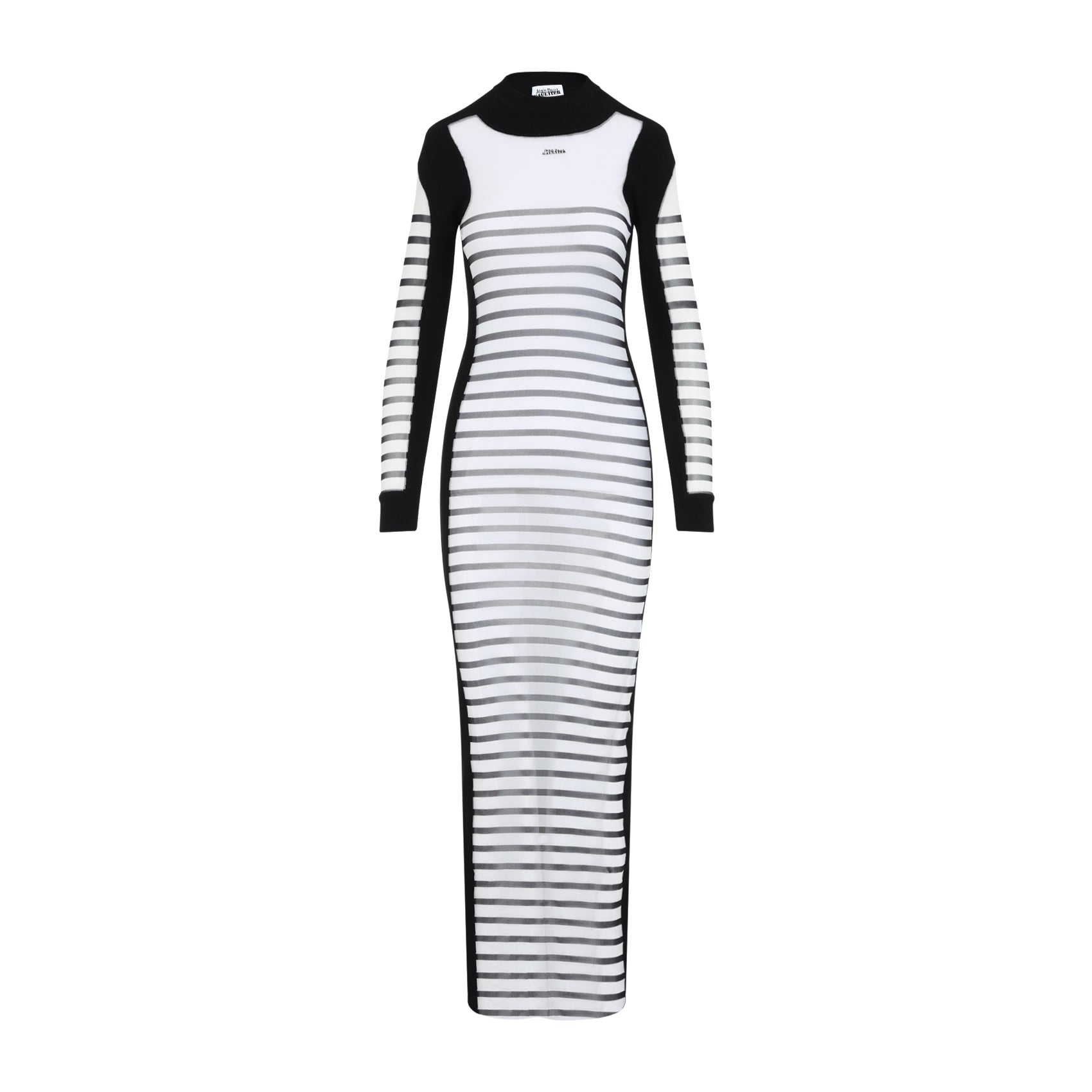 JEAN PAUL GAULTIER Mesh and Knit Long Sleeves Mini Dress