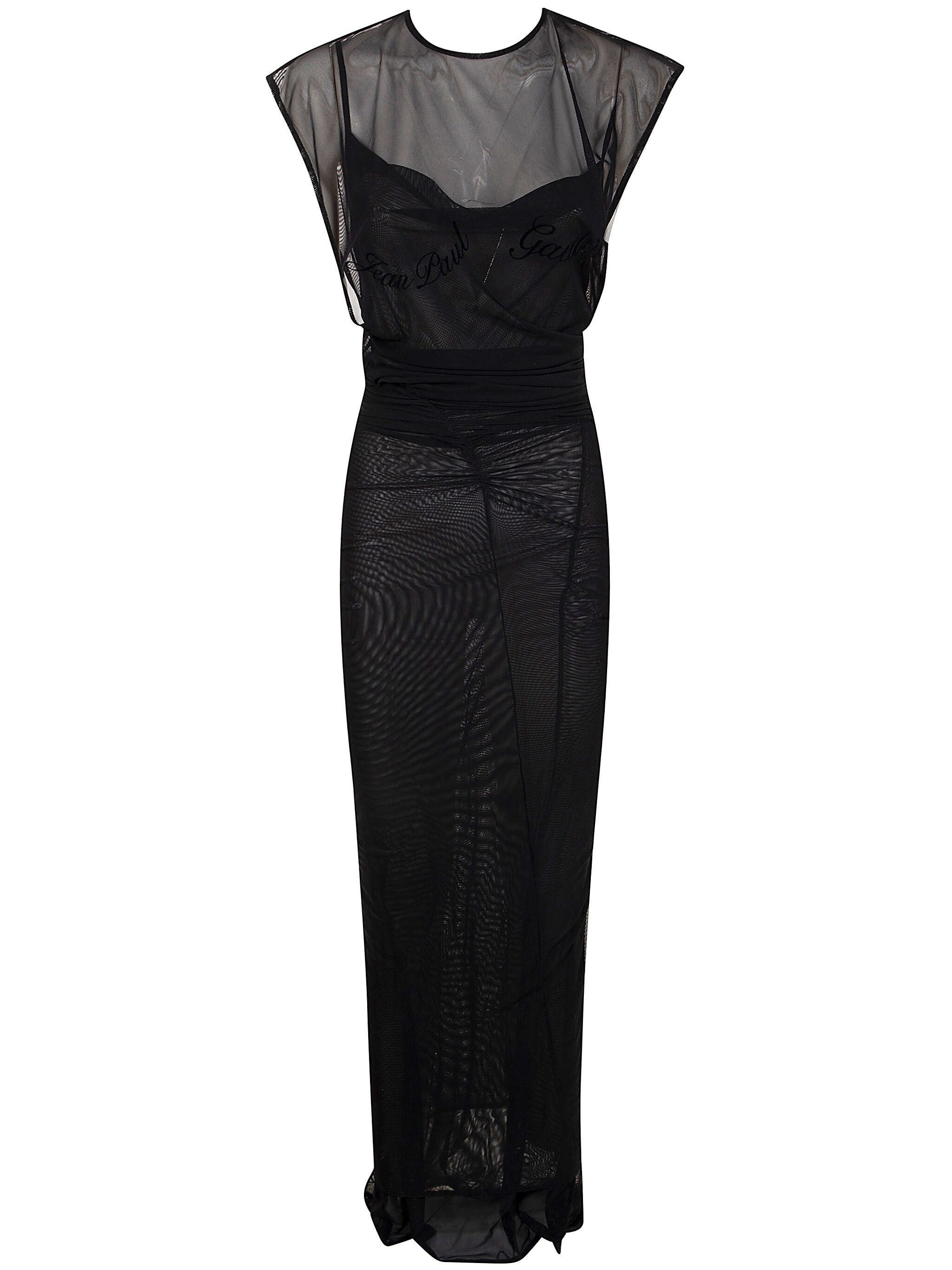 JEAN PAUL GAULTIER Mesh Open Back Sleeveless Mini Dress