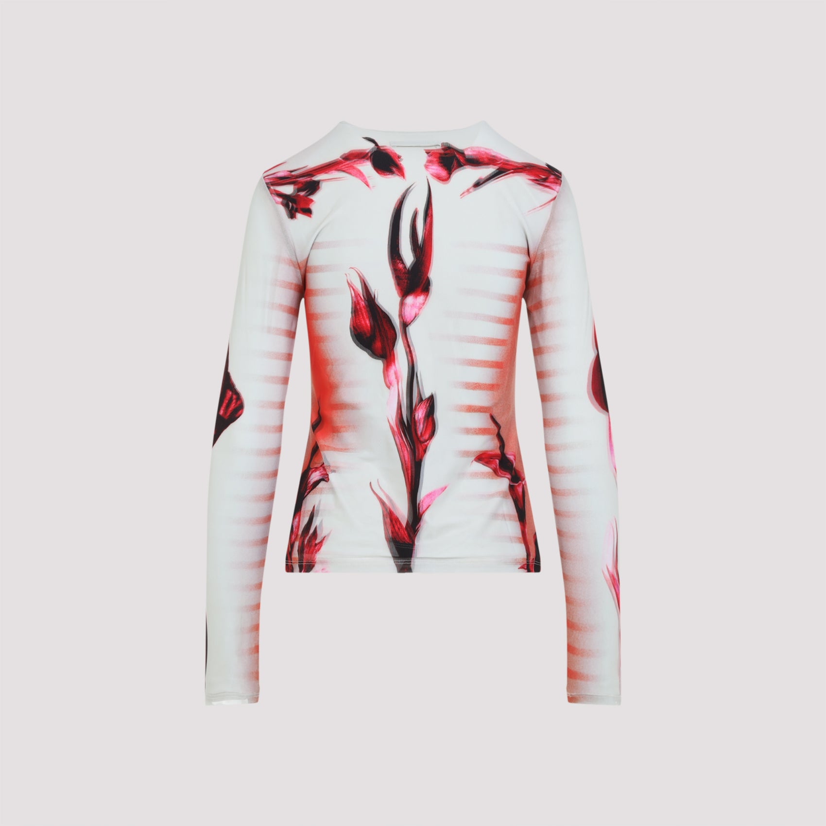 JEAN PAUL GAULTIER Layered Long Sleeves Top - Flower Body Morphing Mariniere