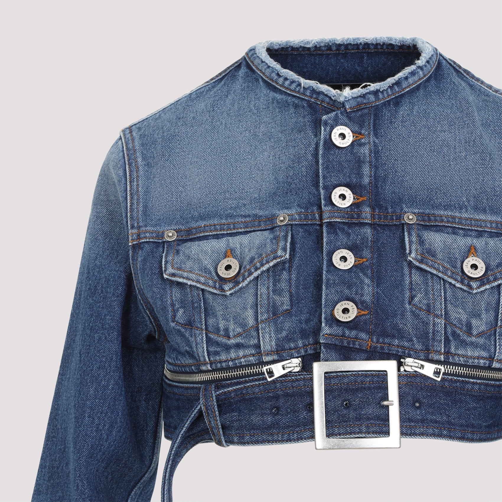 JEAN PAUL GAULTIER Super Cropped Denim Jacket