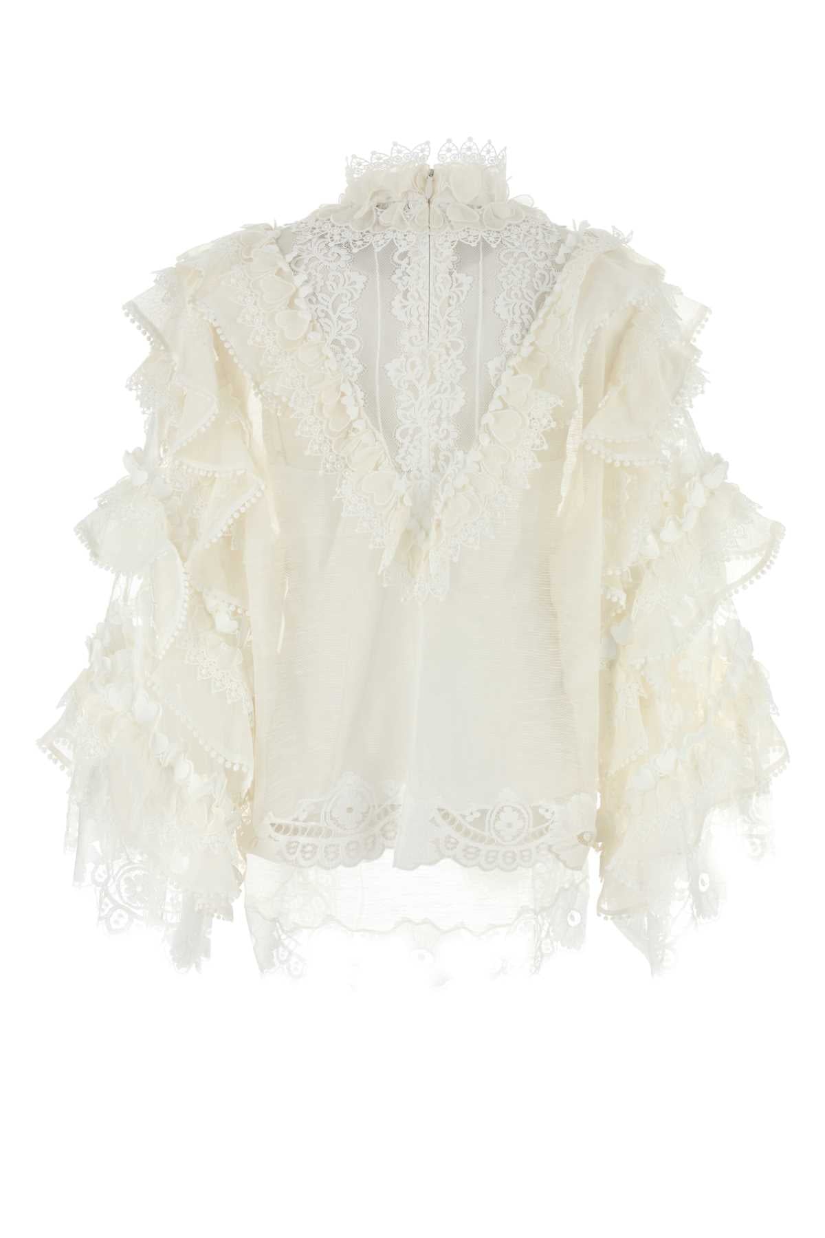 ZIMMERMANN Crush Heart Trim Blouse