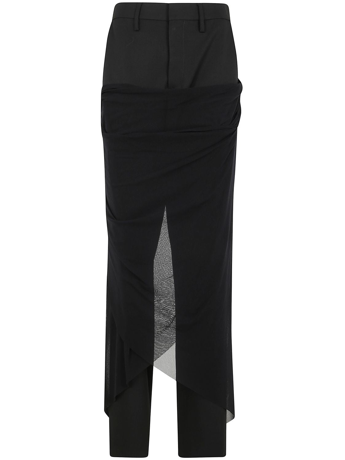 JEAN PAUL GAULTIER Tailored Pant with Mesh Sarong