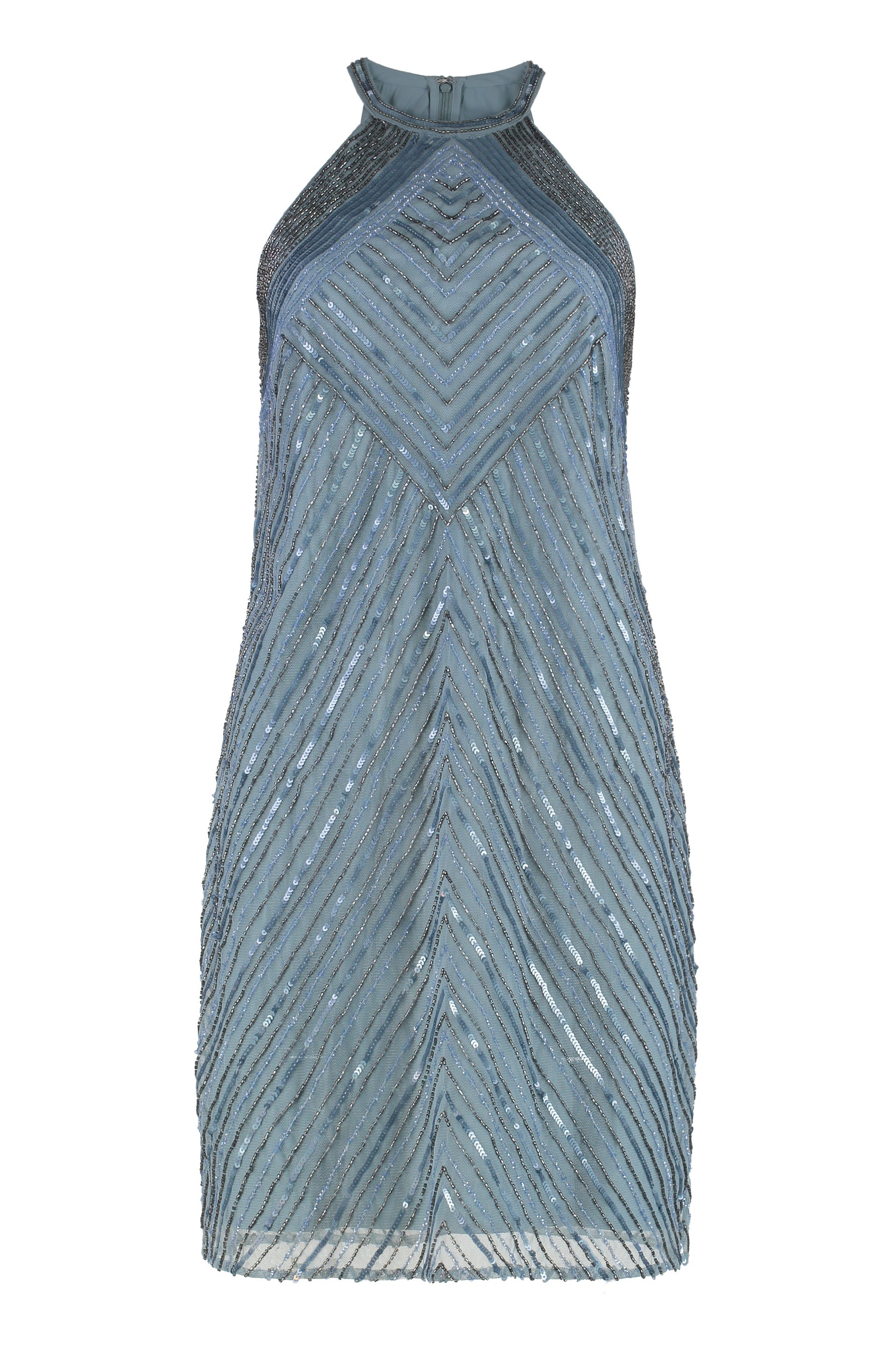 LAUREN RALPH LAUREN Halter Sequin Mini-Dress