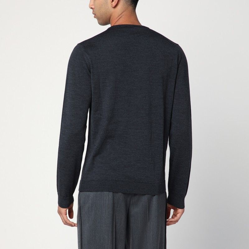 ROBERTO COLLINA Crew Neck Wool Sweater - Men’s FW25