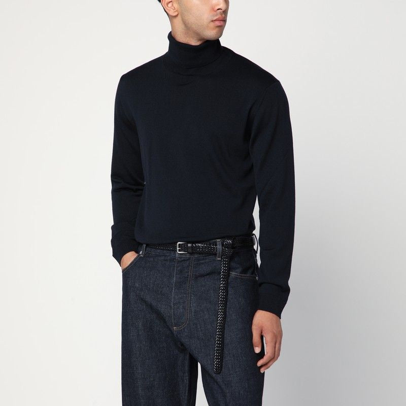 ROBERTO COLLINA Men's Wool Turtleneck Sweater - Size S