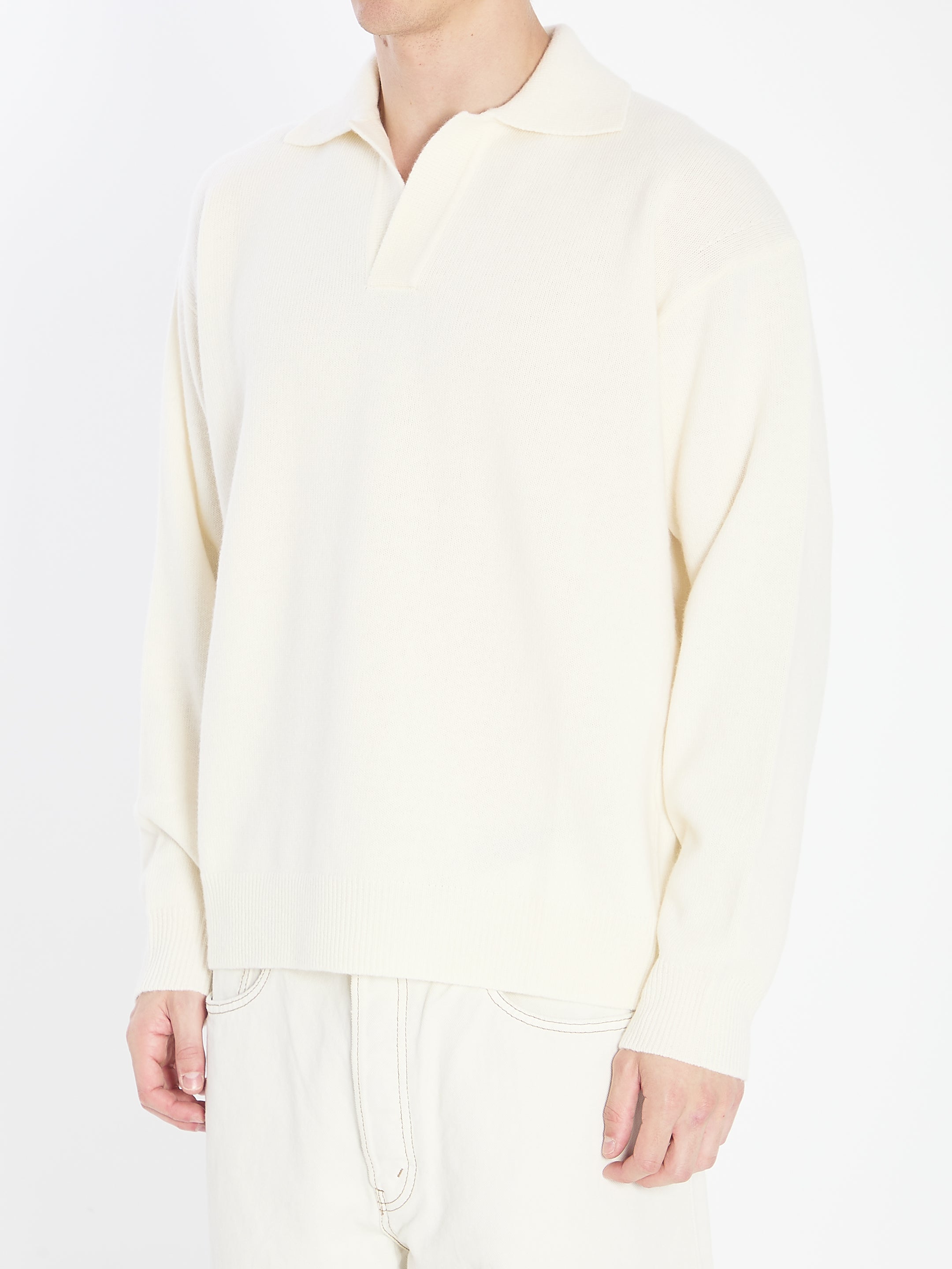 ROBERTO COLLINA Wool and Cashmere Over Polo - Size IT 50