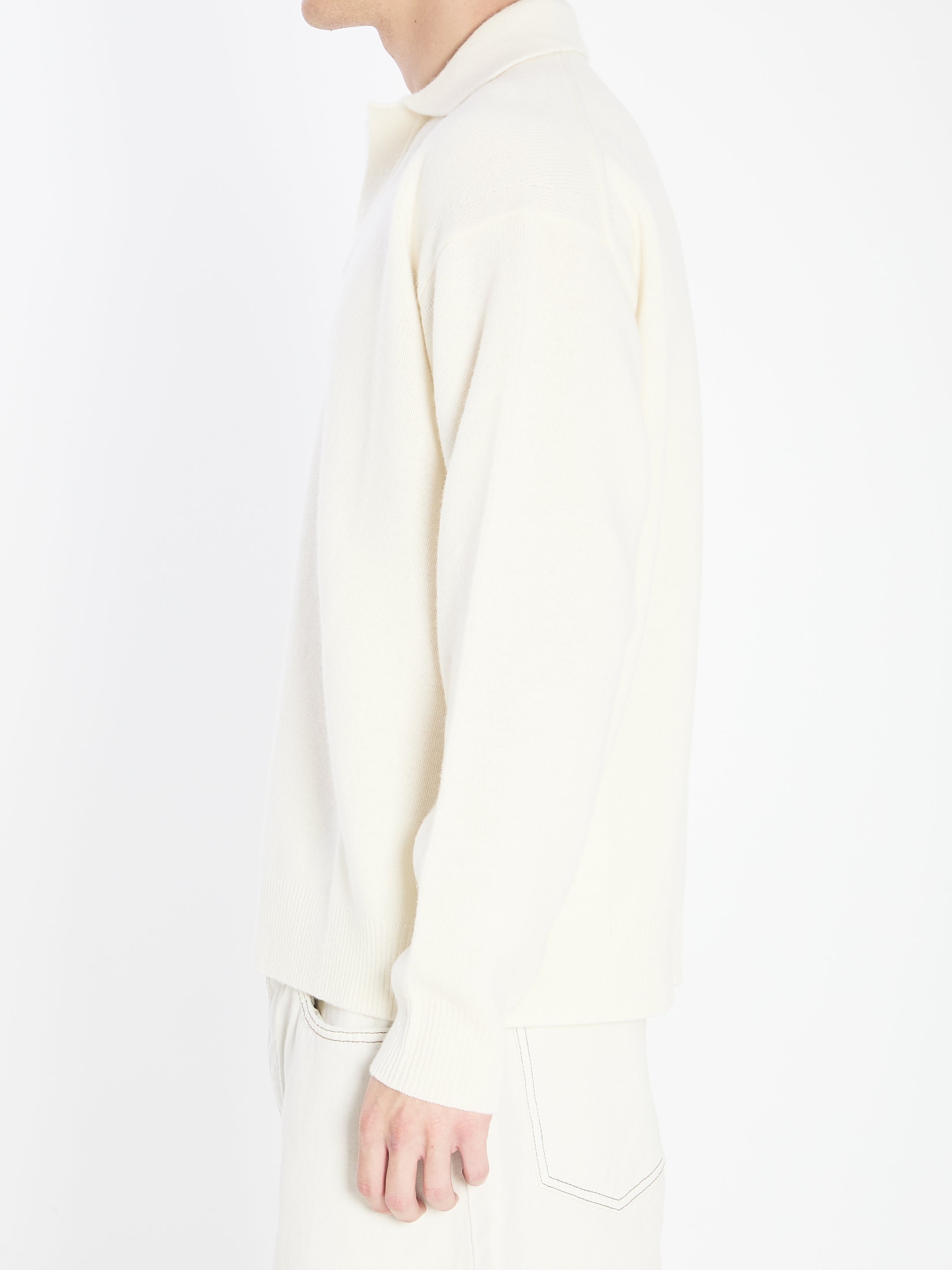 ROBERTO COLLINA Wool and Cashmere Over Polo - Size IT 50