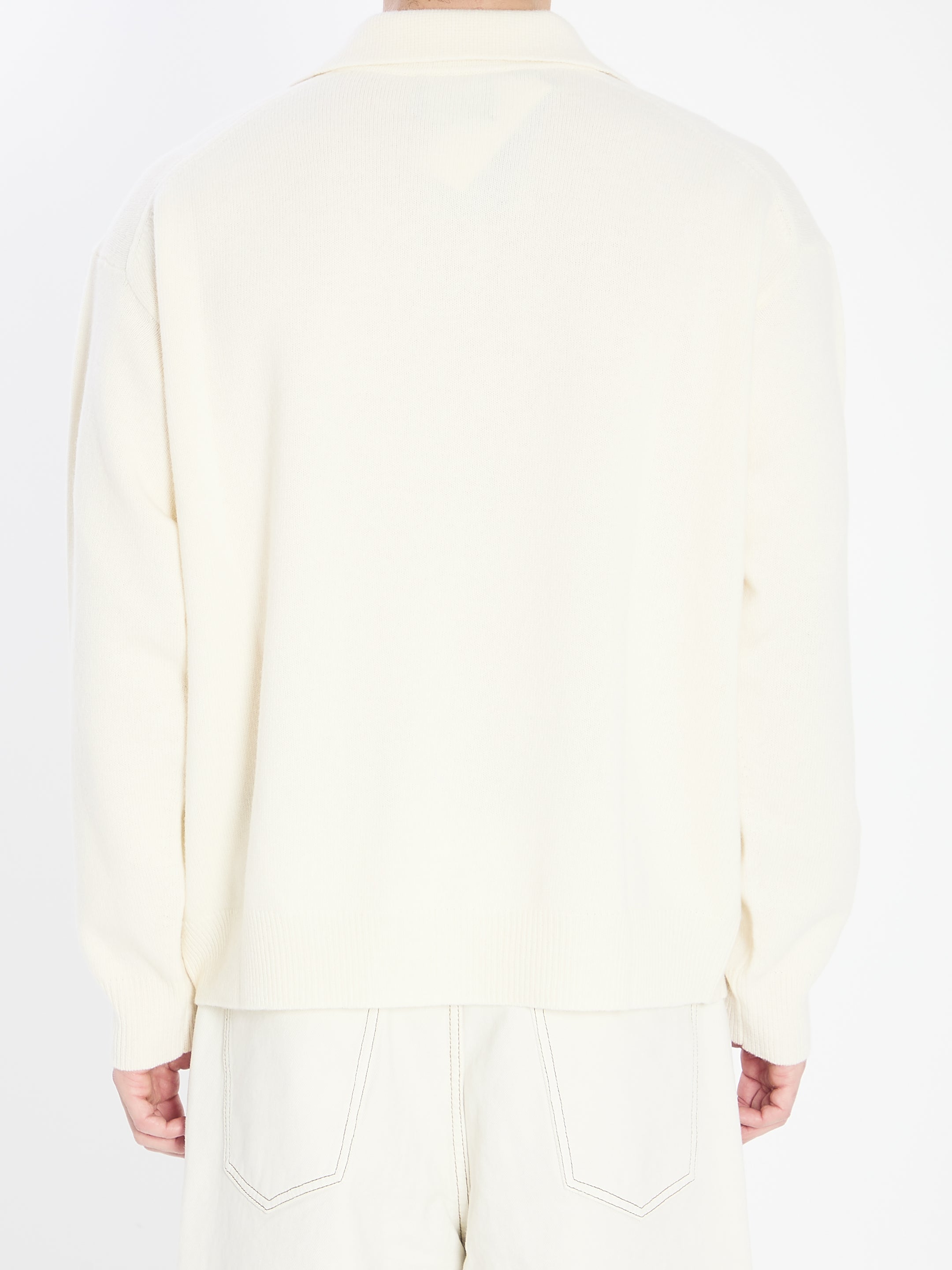 ROBERTO COLLINA Wool and Cashmere Over Polo - Size IT 50