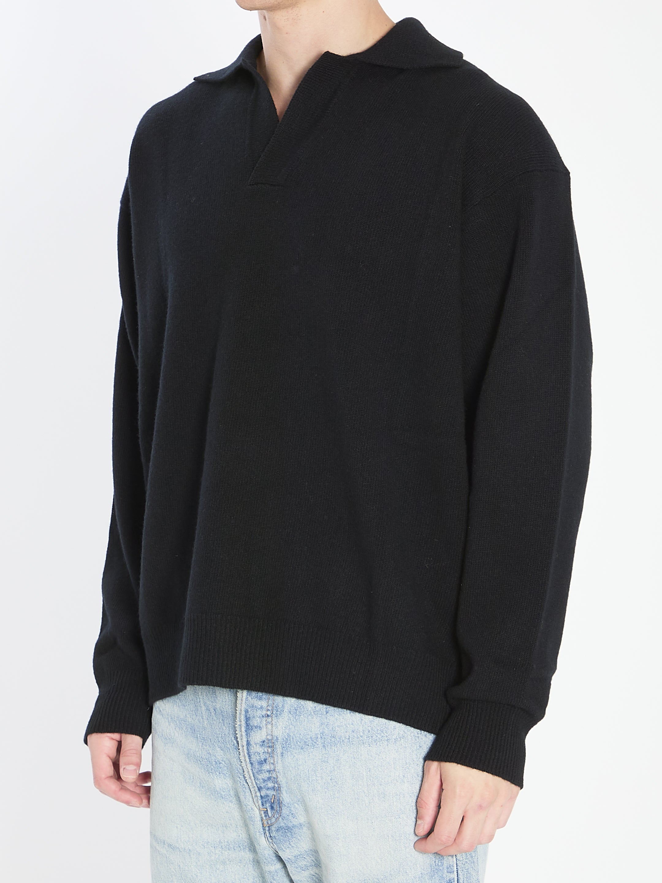 ROBERTO COLLINA Wool and Cashmere Over Polo - Size IT 50