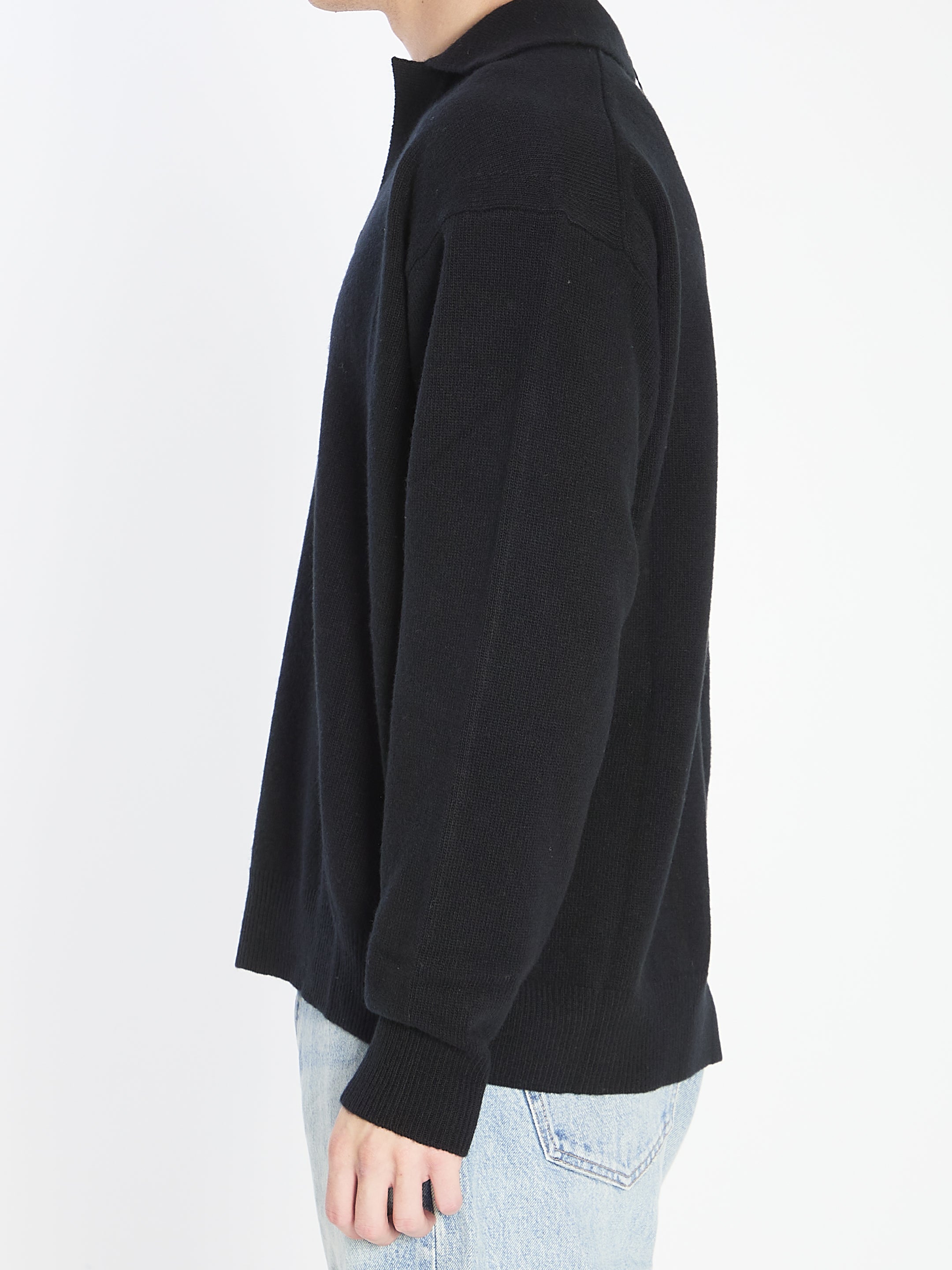 ROBERTO COLLINA Wool and Cashmere Over Polo - Size IT 50