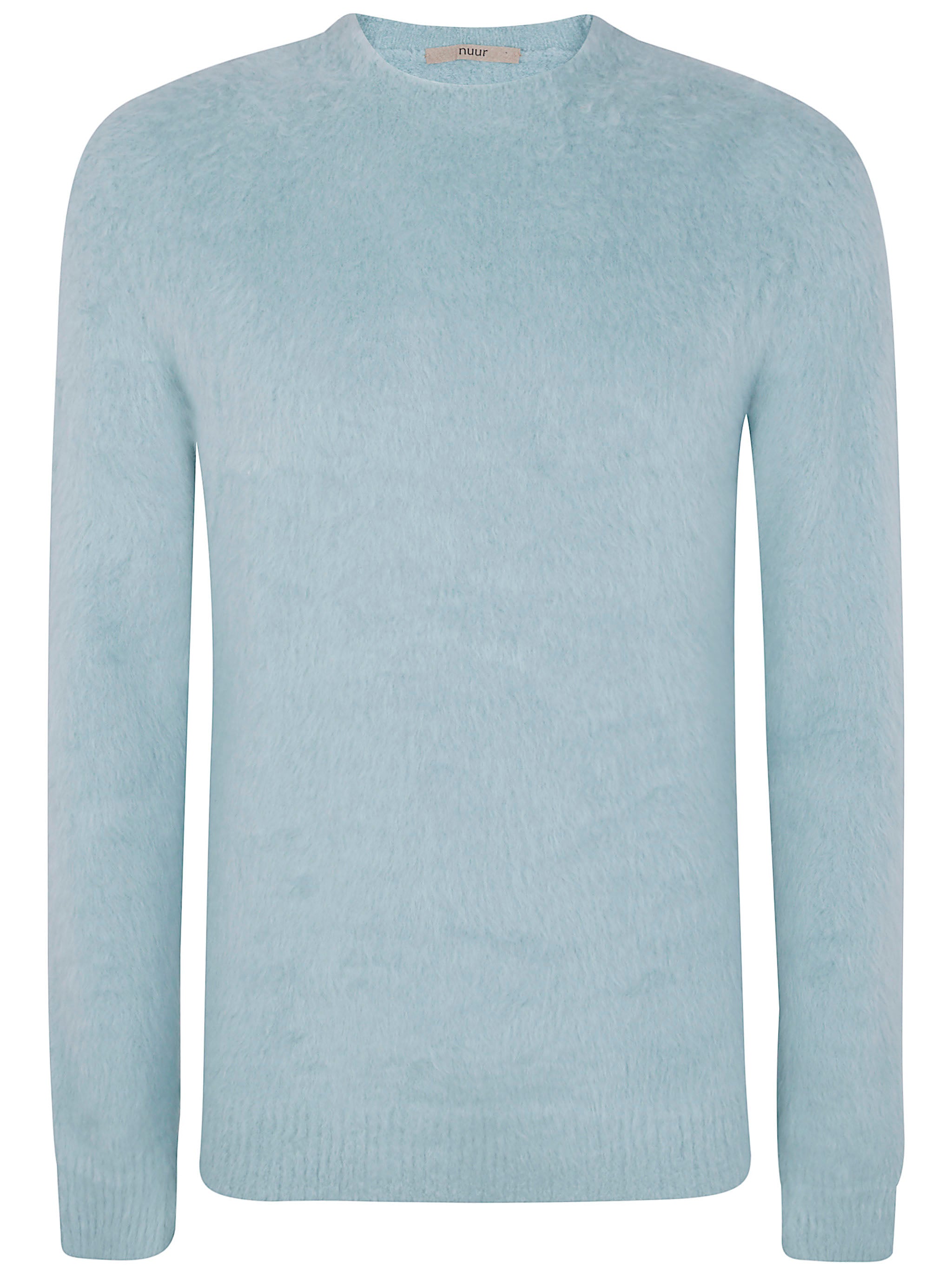 NUUR Men's Long Sleeve Pressed Gauze Round Neck Sweater