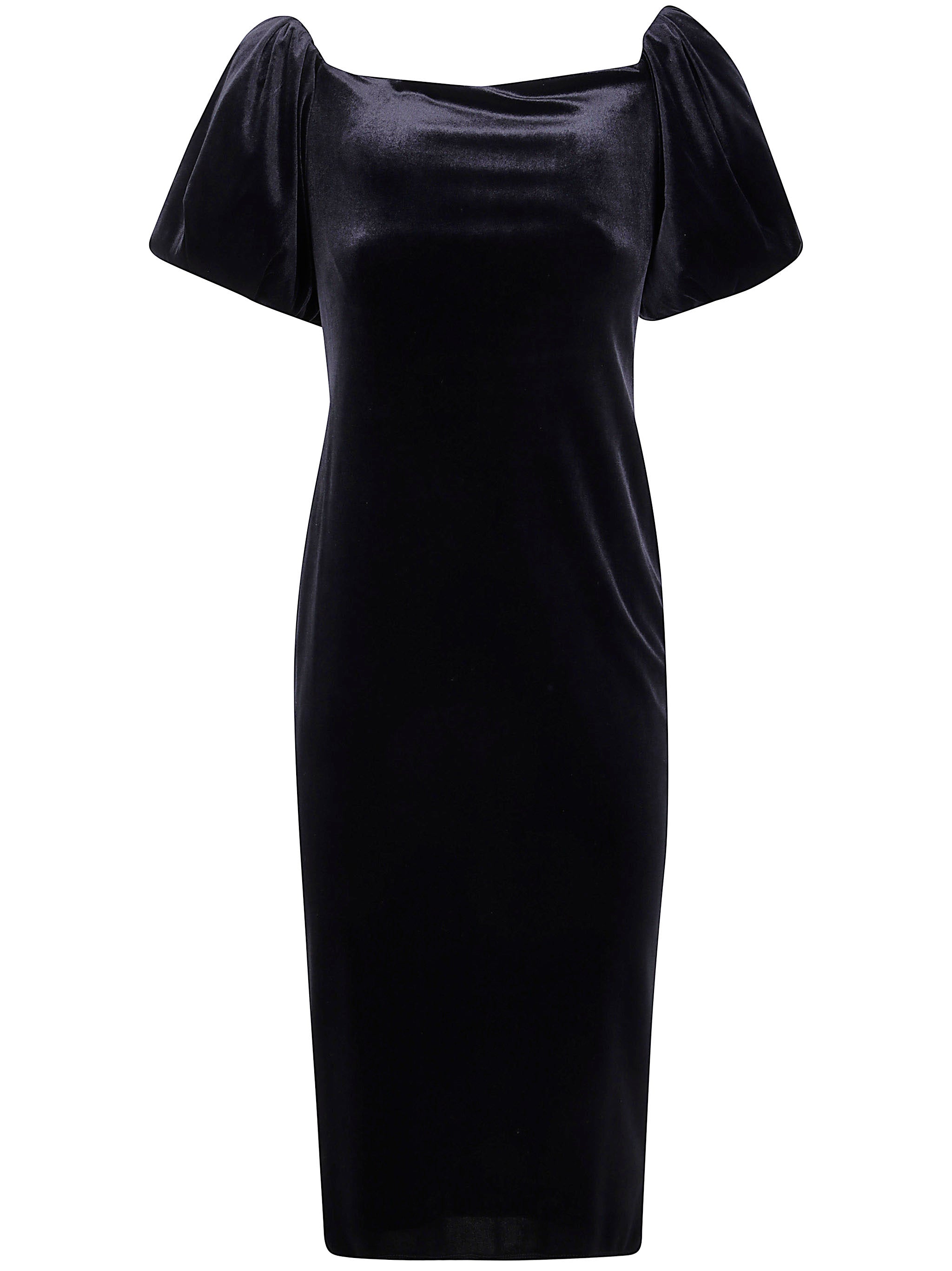 LAUREN RALPH LAUREN Short Sleeves Luxe Velvet Cocktail Dress