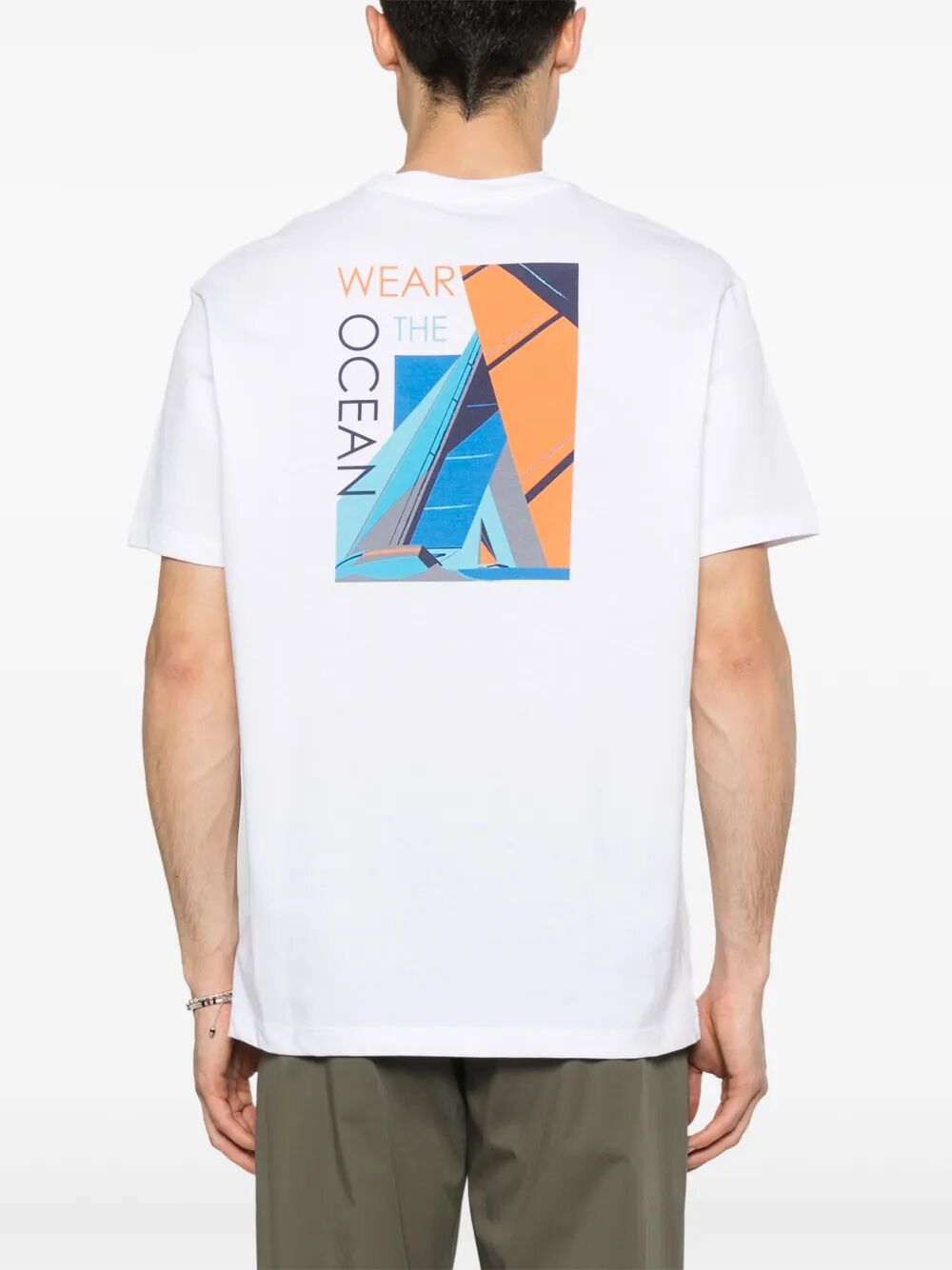 PAUL & SHARK Ocean Print Cotton T-Shirt - Men's SS25 Collection