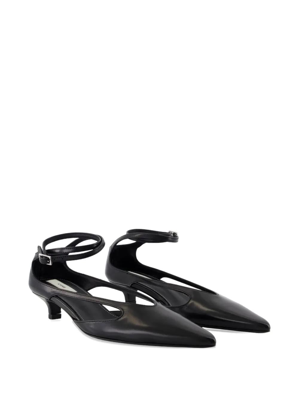 TOTEME Pointed Ankle-Strap Pumps with Cut-Out Detail - 35MM